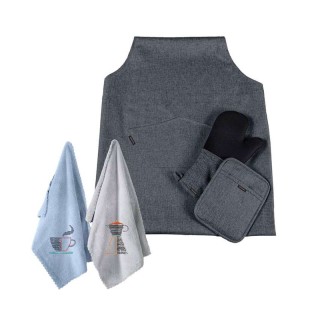 Σετ Κουζίνας με Ποδιά Πιάστρα και Ποτηρόπανα Cook 5 τμχ Anthracite ... Σετ Κουζίνας με Ποδιά Πιάστρα και Ποτηρόπανα Cook 5 τμχ Anthracite ...