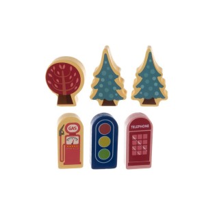 Σετ Ξύλινα Τουβλάκια City 100 τμχ Kruzzel 19159 Σετ Ξύλινα Τουβλάκια City 100 τμχ Kruzzel 19159