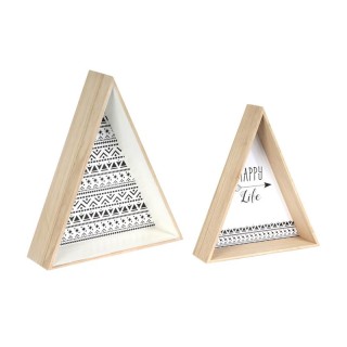 Σετ Ξύλινα Τρίγωνα Διακοσμητικά 44 x 38 x 11 cm 2 τμχ Home Deco Fac... Σετ Ξύλινα Τρίγωνα Διακοσμητικά 44 x 38 x 11 cm 2 τμχ Home Deco Fac...