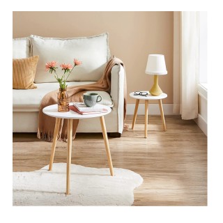 Σετ Ξύλινα Βοηθητικά Τραπέζια Nesting 45 x 50 cm 2 τμχ VASAGLE LET07WN Σετ Ξύλινα Βοηθητικά Τραπέζια Nesting 45 x 50 cm 2 τμχ VASAGLE LET07WN