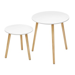 Σετ Ξύλινα Βοηθητικά Τραπέζια Nesting 45 x 50 cm 2 τμχ VASAGLE LET07WN Σετ Ξύλινα Βοηθητικά Τραπέζια Nesting 45 x 50 cm 2 τμχ VASAGLE LET07WN