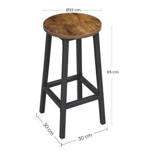 Σετ Μεταλλικά Σκαμπό Bar 32 x 32 x 65 cm 2 τμχ VASAGLE LBC32X Σετ Μεταλλικά Σκαμπό Bar 32 x 32 x 65 cm 2 τμχ VASAGLE LBC32X