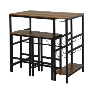 Σετ Μεταλλικό Ορθογώνιο Τραπέζι - Bar 108 x 60 x 95 cm με 1 Ράφι κα...