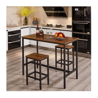 Σετ Μεταλλικό Ορθογώνιο Τραπέζι - Bar 111 x 40 x 90 cm με 2 Σκαμπό ... Σετ Μεταλλικό Ορθογώνιο Τραπέζι - Bar 111 x 40 x 90 cm με 2 Σκαμπό ...