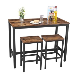 Σετ Μεταλλικό Ορθογώνιο Τραπέζι - Bar 120 x 60 x 90 cm με 2 Σκαμπό ... Σετ Μεταλλικό Ορθογώνιο Τραπέζι - Bar 120 x 60 x 90 cm με 2 Σκαμπό ...