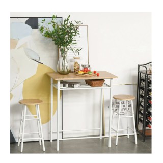 Σετ Μεταλλικό Ορθογώνιο Τραπέζι - Bar 80 x 50 x 90 cm με 2 Σκαμπό Χ... Σετ Μεταλλικό Ορθογώνιο Τραπέζι - Bar 80 x 50 x 90 cm με 2 Σκαμπό Χ...