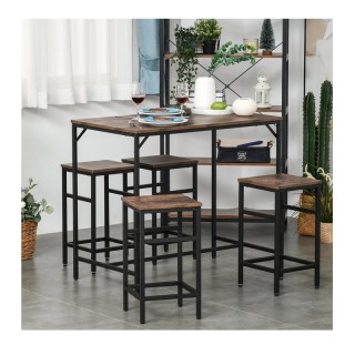 Σετ Μεταλλικό Ορθογώνιο Τραπέζι - Bar 100 x 60 x 88 cm με 4 Σκαμπό ... Σετ Μεταλλικό Ορθογώνιο Τραπέζι - Bar 100 x 60 x 88 cm με 4 Σκαμπό ...