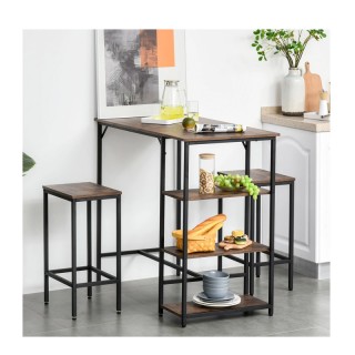 Σετ Μεταλλικό Ορθογώνιο Τραπέζι - Bar 109 x 60 x 100 cm με 2 Σκαμπό... Σετ Μεταλλικό Ορθογώνιο Τραπέζι - Bar 109 x 60 x 100 cm με 2 Σκαμπό...