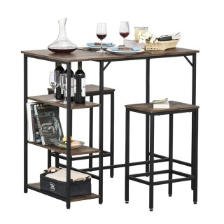 Σετ Μεταλλικό Ορθογώνιο Τραπέζι - Bar 109 x 60 x 100 cm με 2 Σκαμπό... Σετ Μεταλλικό Ορθογώνιο Τραπέζι - Bar 109 x 60 x 100 cm με 2 Σκαμπό...