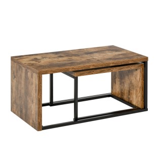 Σετ Μεταλλικό Τραπέζι Σαλονιού με 1 Βοηθητικό Τραπεζάκι 90 x 48 x 4... Σετ Μεταλλικό Τραπέζι Σαλονιού με 1 Βοηθητικό Τραπεζάκι 90 x 48 x 4...