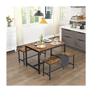 Σετ Μεταλλικοί Πάγκοι Τραπεζαρίας 108 x 32.5 x 50 cm 2 τμχ VASAGLE ...