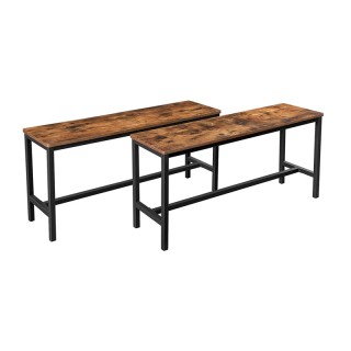 Σετ Μεταλλικοί Πάγκοι Τραπεζαρίας 108 x 32.5 x 50 cm 2 τμχ VASAGLE ...