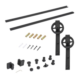 Σετ Μηχανισμού για Συρόμενες Ξύλινες Πόρτες 2 m HOMCOM B81-021 Σετ Μηχανισμού για Συρόμενες Ξύλινες Πόρτες 2 m HOMCOM B81-021