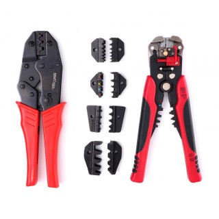 Σετ Πρέσα Ακροδεκτών και Απογυμνωτής Καλωδίων Ηλεκτρολόγου Kraft&De...