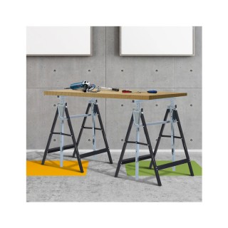 Σετ Τηλεσκοπικά Καβαλέτα Εργασίας 2 τμχ Χρώματος Μαύρο HOMCOM B40-015 Σετ Τηλεσκοπικά Καβαλέτα Εργασίας 2 τμχ Χρώματος Μαύρο HOMCOM B40-015