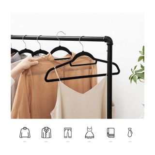 Σετ Βελούδινες Κρεμάστρες Ρούχων 20 τμχ Χρώματος Μαύρο Songmics CRF20B Σετ Βελούδινες Κρεμάστρες Ρούχων 20 τμχ Χρώματος Μαύρο Songmics CRF20B