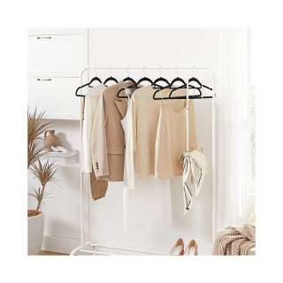 Σετ Βελούδινες Κρεμάστρες Ρούχων 20 τμχ Χρώματος Μαύρο Songmics CRF20B