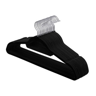 Σετ Βελούδινες Κρεμάστρες Ρούχων 20 τμχ Χρώματος Μαύρο Songmics CRF20B Σετ Βελούδινες Κρεμάστρες Ρούχων 20 τμχ Χρώματος Μαύρο Songmics CRF20B