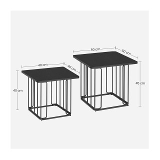 Σετ Βοηθητικά Μεταλλικά Τραπεζάκια 50 x 50 x 45 cm 2 τμχ VASAGLE LE... Σετ Βοηθητικά Μεταλλικά Τραπεζάκια 50 x 50 x 45 cm 2 τμχ VASAGLE LE...