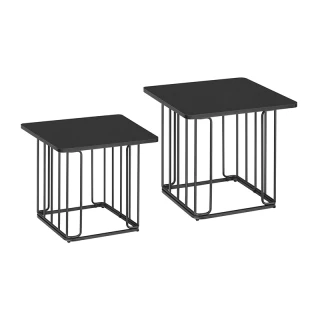 Set of Side Metal Tables 50 x 50 x 45 cm 2 pcs VASAGLE LE... Set of Side Metal Tables 50 x 50 x 45 cm 2 pcs VASAGLE LE...