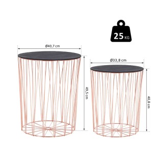 Σετ Βοηθητικά Μεταλλικά Τραπέζια 40.7 x 49.5 cm Χρώματος Ροζ - Χρυσ... Σετ Βοηθητικά Μεταλλικά Τραπέζια 40.7 x 49.5 cm Χρώματος Ροζ - Χρυσ...