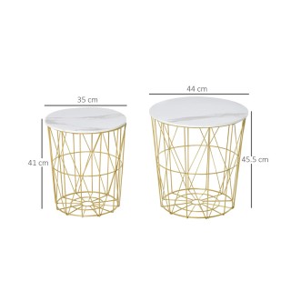 Σετ Βοηθητικά Μεταλλικά Τραπέζια 44 x 45.5 cm 2 τμχ HOMCOM 839-105 Σετ Βοηθητικά Μεταλλικά Τραπέζια 44 x 45.5 cm 2 τμχ HOMCOM 839-105