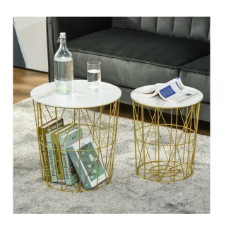 Σετ Βοηθητικά Μεταλλικά Τραπέζια 44 x 45.5 cm 2 τμχ HOMCOM 839-105