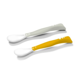 Σετ Βρεφικά Κουταλάκια από Σιλικόνη 2 τμχ Χρώματος Κίτρινο - Γκρι B... Σετ Βρεφικά Κουταλάκια από Σιλικόνη 2 τμχ Χρώματος Κίτρινο - Γκρι B...