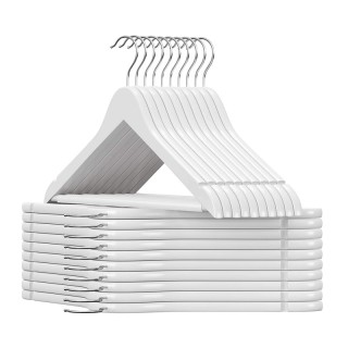 Σετ Ξύλινες Κρεμάστρες Ρούχων 20 τμχ Songmics CRW03W-20 Σετ Ξύλινες Κρεμάστρες Ρούχων 20 τμχ Songmics CRW03W-20