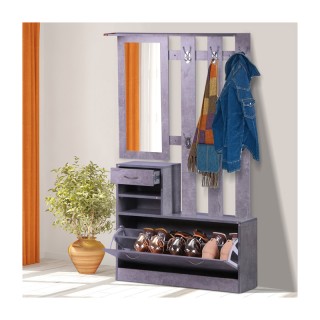 Σετ Ξύλινο Έπιπλο Εισόδου με Καθρέπτη 90 x 24 x 75 cm Χρώματος Γκρι... Σετ Ξύλινο Έπιπλο Εισόδου με Καθρέπτη 90 x 24 x 75 cm Χρώματος Γκρι...