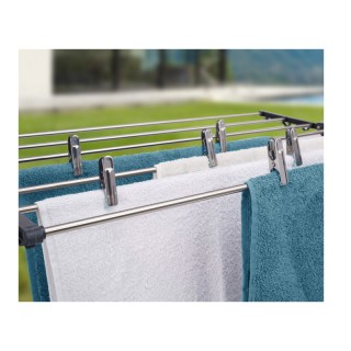 Σετ 20 Πλαστικές Κρεμάστρες και 30 Μεταλλικά Μανταλάκια 50 τμχ Idom...