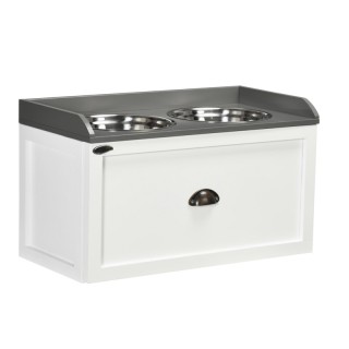 Σετ 2 Ανοξείδωτα Μπολ Γεύματος με Ξύλινο Συρτάρι για Κατοικίδια 60 ... Σετ 2 Ανοξείδωτα Μπολ Γεύματος με Ξύλινο Συρτάρι για Κατοικίδια 60 ...