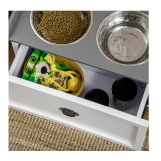 Σετ 2 Ανοξείδωτα Μπολ Γεύματος με Ξύλινο Συρτάρι για Κατοικίδια 60 ... Σετ 2 Ανοξείδωτα Μπολ Γεύματος με Ξύλινο Συρτάρι για Κατοικίδια 60 ...