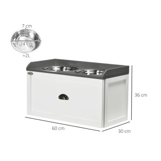 Σετ 2 Ανοξείδωτα Μπολ Γεύματος με Ξύλινο Συρτάρι για Κατοικίδια 60 ... Σετ 2 Ανοξείδωτα Μπολ Γεύματος με Ξύλινο Συρτάρι για Κατοικίδια 60 ...