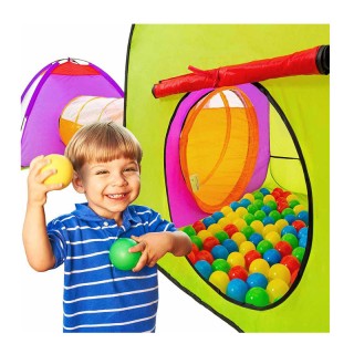 Σετ 2 Παιδικές Σκηνές με Τούνελ και 200 Μπάλες 1827921 Bakaji 01827921 Σετ 2 Παιδικές Σκηνές με Τούνελ και 200 Μπάλες 1827921 Bakaji 01827921