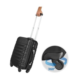 Σετ 4 Βαλίτσες Καμπίνας με 4 Ρόδες Σκληρές από ABS Χρώματος Μαύρο H... Σετ 4 Βαλίτσες Καμπίνας με 4 Ρόδες Σκληρές από ABS Χρώματος Μαύρο H...