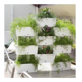 Σετ 5 Ζαρντινιέρες Σύνθεσης από Πλαστικό 75 Lt 59 x 23 x 27 cm Χρώμ...