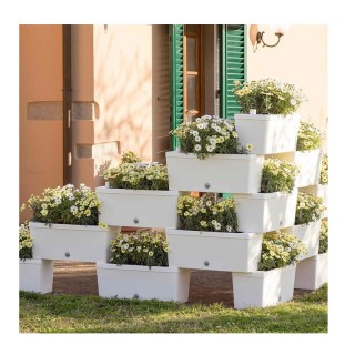 Σετ 5 Ζαρντινιέρες Σύνθεσης από Πλαστικό 75 Lt 59 x 23 x 27 cm Χρώμ...