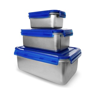 Σετ Αεροστεγή Φαγητοδοχεία από Ανοξείδωτο Ατσάλι 3 τμχ Bento Series... Σετ Αεροστεγή Φαγητοδοχεία από Ανοξείδωτο Ατσάλι 3 τμχ Bento Series...