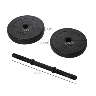 Σετ Αλτήρες 20 Kg 8 τμχ HOMCOM B1-0025 Σετ Αλτήρες 20 Kg 8 τμχ HOMCOM B1-0025