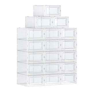 Σετ Αναδιπλούμενα Πλαστικά Διάφανα Κουτιά Αποθήκευσης Παπουτσιών 35... Σετ Αναδιπλούμενα Πλαστικά Διάφανα Κουτιά Αποθήκευσης Παπουτσιών 35...