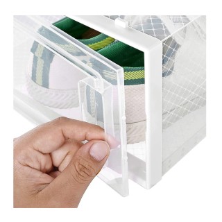 Σετ Αναδιπλούμενα Πλαστικά Διάφανα Κουτιά Αποθήκευσης Παπουτσιών 35...