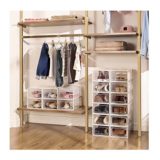 Σετ Αναδιπλούμενα Πλαστικά Διάφανα Κουτιά Αποθήκευσης Παπουτσιών 35... Σετ Αναδιπλούμενα Πλαστικά Διάφανα Κουτιά Αποθήκευσης Παπουτσιών 35...