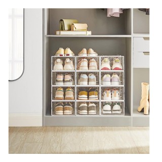 Σετ Αναδιπλούμενα Πλαστικά Διάφανα Κουτιά Αποθήκευσης Παπουτσιών 33...