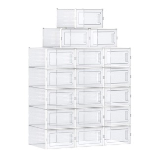 Σετ Αναδιπλούμενα Πλαστικά Διάφανα Κουτιά Αποθήκευσης Παπουτσιών 33... Σετ Αναδιπλούμενα Πλαστικά Διάφανα Κουτιά Αποθήκευσης Παπουτσιών 33...