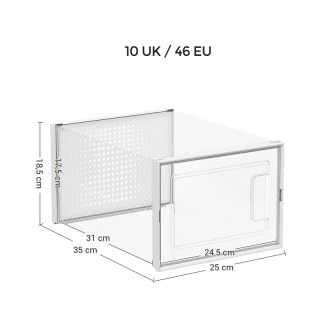 Σετ Αναδιπλούμενα Πλαστικά Διάφανα Κουτιά Αποθήκευσης Παπουτσιών 33... Σετ Αναδιπλούμενα Πλαστικά Διάφανα Κουτιά Αποθήκευσης Παπουτσιών 33...
