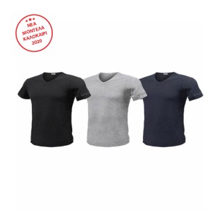 Σετ Ανδρικές Κοντομάνικες Φανέλες με V Λαιμόκοψη 3 τμχ Πολύχρωμο Se... Σετ Ανδρικές Κοντομάνικες Φανέλες με V Λαιμόκοψη 3 τμχ Πολύχρωμο Se...