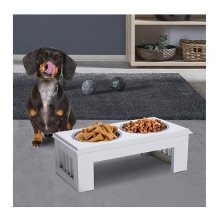 Σετ Ανοξείδωτα Μπολ Γεύματος με Ξύλινη Βάση για Κατοικίδια PawHut D... Σετ Ανοξείδωτα Μπολ Γεύματος με Ξύλινη Βάση για Κατοικίδια PawHut D...