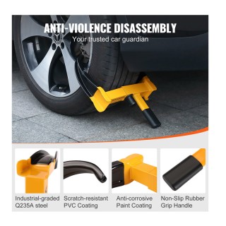 Σετ Αντικλεπτικές Δαγκάνες Τροχών Αυτοκινήτου 2 τμχ VEVOR JQSLTS2J0...