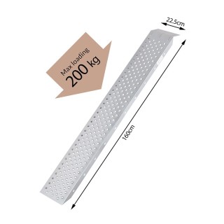 Σετ Ατσάλινες Ράμπες Φόρτωσης 400 Kg 160 x 22.5 cm 2 τμχ Bakaji 028...